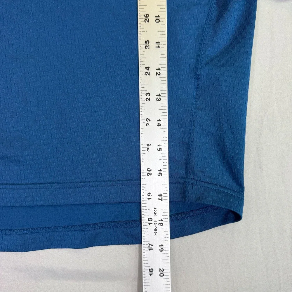 Nike Air Dri-FIT Women XS Blue Mesh Cropped Running Shirt Short Sleeve Top